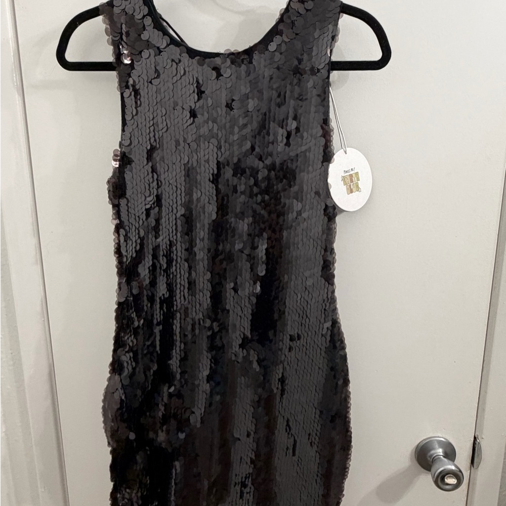 Princess Polly Black Sequin Mini Dress